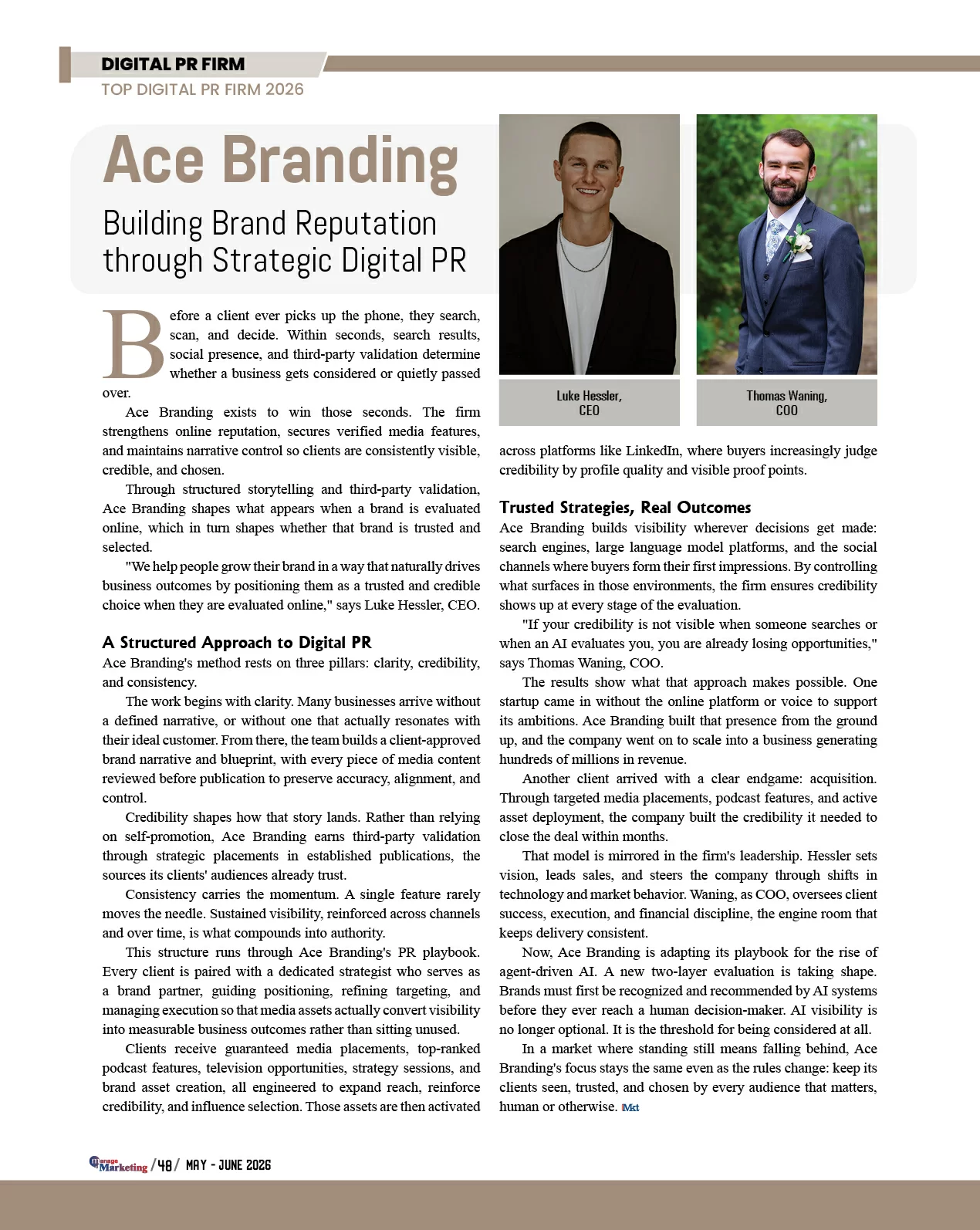 Branding and PR | Manage Marketing